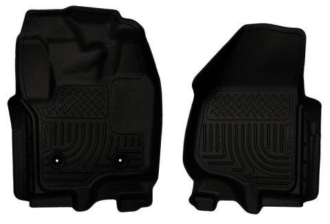 Husky Liners 12-15 Ford Super Duty Crew & Extended Cab WeatherBeater Front Row Black Floor Liners thumbnail 2