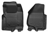 Husky Liners 11-12 Ford Super Duty Crew & Extended Cab WeatherBeater Front Row Black Floor Liners thumbnail 7