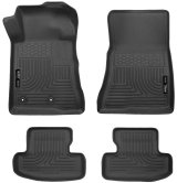Husky Liners 15-22 Ford Mustang WeatherBeater Black Front & Second Seat Floor Liner thumbnail 1