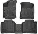 Husky Liners 15 Toyota Venza WeatherBeater Front & Second Row Tan Floor Liners Black thumbnail 1