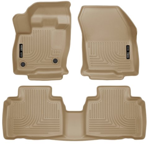 Husky Liners 2015 Ford Edge WeatherBeater Front & 2nd Row Combo Tan Floor Liners thumbnail 1