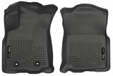 Husky Liners 2016 Toyota Tacoma w/ Auto Trans WeatherBeater Front Black Floor Liners thumbnail 2