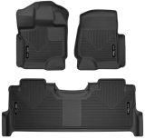 Husky Liners 21-23 Ford F-150 CC SC X-Act Contour Front & Second Row Seat Floor Liners - Black thumbnail 1