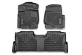 Husky Liners 21-23 Ford F-150 CC SC X-Act Contour Front & Second Row Seat Floor Liners - Black thumbnail 3