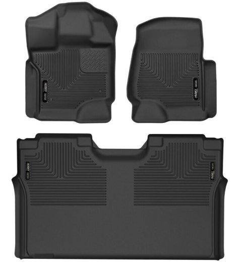Husky Liners 15-23 Ford F-150 SuperCrew Cab X-Act Contour Front & 2nd Row Seat Floor Liners - Black thumbnail 4