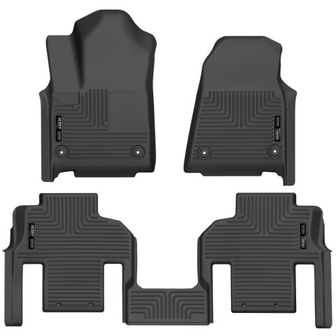 Husky Liners 2022 Jeep Wagoneer (2nd Row Bucket) Weatherbeater Black Front & 2nd Seat Floor Liners thumbnail 2