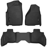 Husky Liners 10-18 Dodge Ram 1500 Quad Cab X-Act Contour Front & Second Seat Floor Liners - Black thumbnail 3