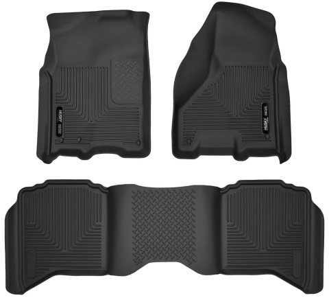 Husky Liners 09-18 Dodge Ram 1500 Crew Cab X-Act Contour Front & Second Seat Floor Liners - Black thumbnail 1