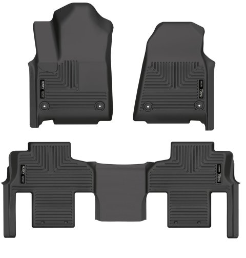 Husky Liners 2022 Jeep Wagoneer (w/2nd Row Bench) WeatherBeater Front & 2nd Seat Floor Liner - Blk thumbnail 1