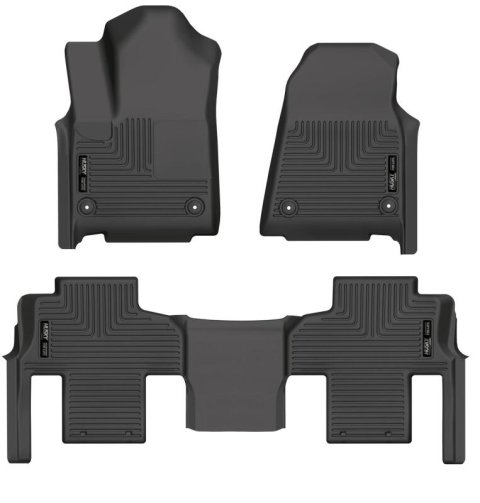Husky Liners 2022 Jeep Wagoneer (w/2nd Row Bench) WeatherBeater Front & 2nd Seat Floor Liner - Blk thumbnail 2