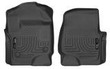 Husky Liners 2017 Ford Super Duty (Crew Cab / Super Cab) WeatherBeater Black Front Floor Liners thumbnail 1