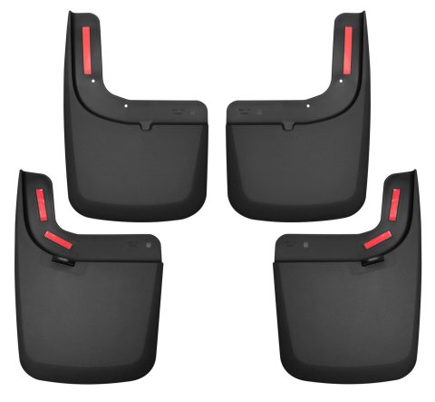 Husky Liners 17 Ford F-250 Super Duty / F-350 Super Duty Front and Rear Mud Guards (w/ Flares) Black thumbnail 1