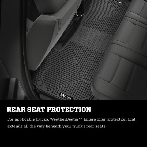 Husky Liners 08-21 Nissan Frontier Crew Cab Pickup WeatherBeater 2nd Seat Floor Liner - Black thumbnail 9