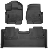 Husky Liners 15-19 F-150 SuperCab Weatherbeater Black Front & 2nd Seat Floor Liners thumbnail 1