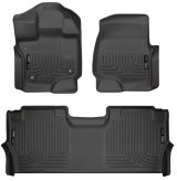 Husky Liners 21-24 Ford F-150 SuperCrew Weatherbeater Black Front & 2nd Seat Floor Liners thumbnail 2