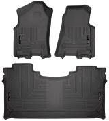 Husky Liners 19 Dodge Ram 1500 Crew Cab Weatherbeater Black Front & 2nd Seat Floor Liners thumbnail 1