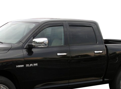 Husky Liners 09-18 Dodge RAM 1500 Quad Cab In-Channel Mount Ventvisor Low Profile (4pc) - Smoke thumbnail 5