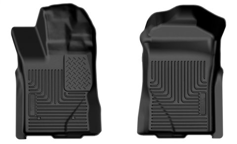 Husky Liners 2024 Ford Ranger Supercrew WeatherBeater Front Floor Liners - Black thumbnail 2
