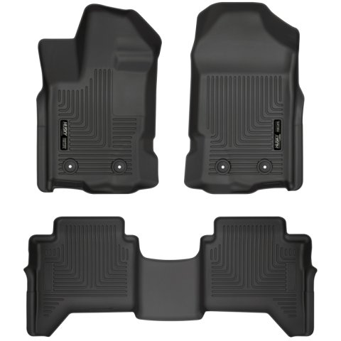 Husky Liners 2024 Toyota Tacoma CC/DC (No Hybrid) Weatherbeater Front & 2nd Seat Floor Liners - Blk thumbnail 1