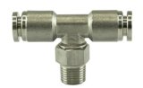 Turbosmart 1/8 NPT to TEE 1/4 Pushloc Stainless Steel thumbnail 3