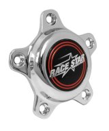 Race Star 5 Lug Cap Tall Plastic Chrome (incl. Medallion & Screws) thumbnail 1