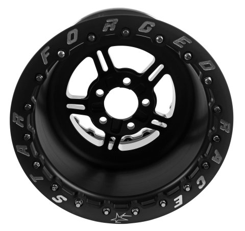 Race Star 63 Pro Forged 15x14 DBL Sportsman 5x4.50 BC / 6.00 BS Wheel - Black Anodized/Machined