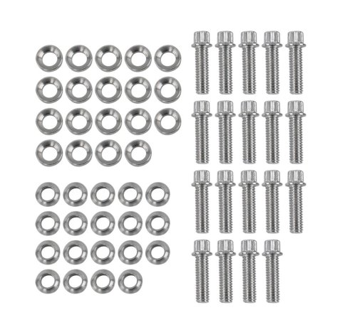 Race Star Pro Forged Bead Lock Bolt Kit 5/16-18 x 1.12in. 12pt Bolt w/Washers (Set of 19) - Chrome thumbnail 1