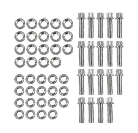 Race Star Pro Forged Bead Lock Bolt Kit 5/16-18 x 1.12in. 12pt Bolt w/Washers (Set of 19) - Chrome thumbnail 2