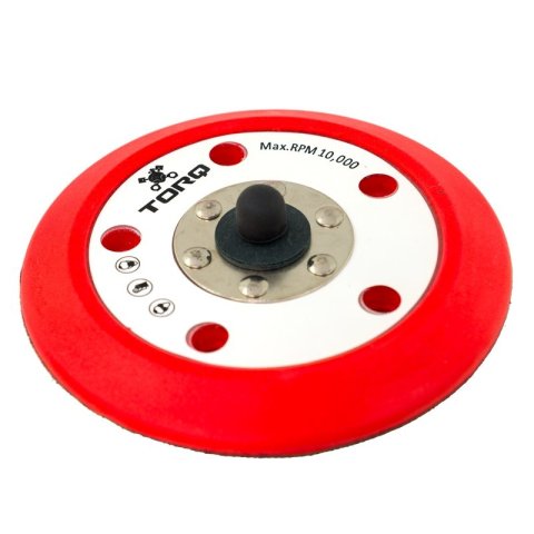 Chemical Guys TORQ R5 Dual-Action Red Backing Plate w/Hyper Flex Technology - 6in thumbnail 2