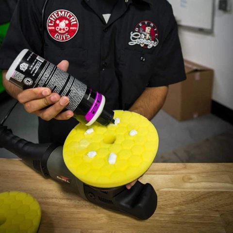 Chemical Guys Hex-Logic Quantum Heavy Cutting Pad - Yellow - 6.5in thumbnail 2