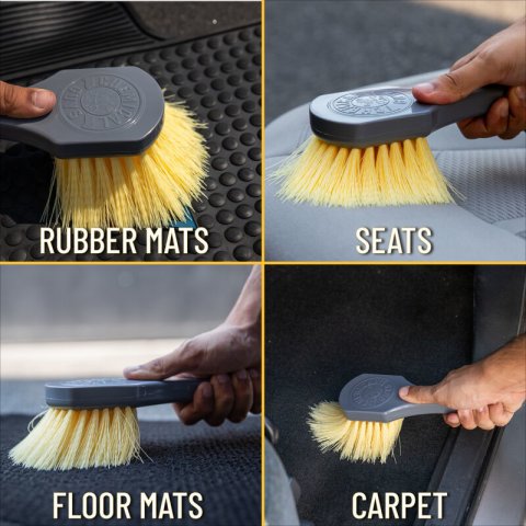 Chemical Guys Stiffy Brush For Carpets & Durable Surfaces - Yellow thumbnail 5