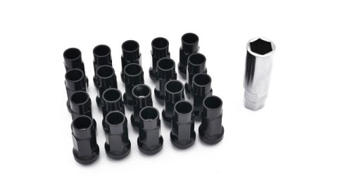 ISR Performance Steel 50mm Open Ended Lug Nuts M12x1.25 - Black thumbnail 1