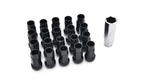 ISR Performance Steel 50mm Open Ended Lug Nuts M12x1.50 - Black thumbnail 1