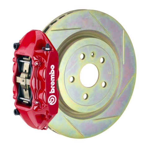 Brembo 08-13 C30 Front GT BBK 4 Piston Cast 336 x28 1pc Rotor Slotted Type-1-Red