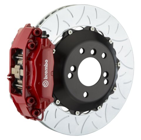Brembo 22+ GR86 Rear GT BBK 4 Piston Cast 345x28 2pc Rotor Slotted Type3-Red thumbnail 2