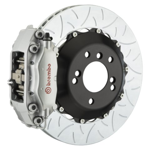 Brembo 08-13 135i Rear GT BBK 4 Piston Cast 345x28 2pc Rotor Slotted Type-3-Silver