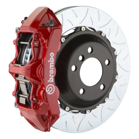 Brembo 05-11 997 C2S/997 C2 GTS Front GT BBK 6 Piston Cast 380x32 2pc Rotor Slotted Type3-Red