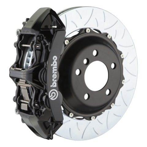 Brembo 05-11 SLK55 AMG (R171) Front GT BBK 6 Piston Cast 380x32 2pc Rotor Slotted Type-3-Black