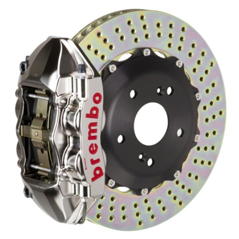 Brembo 06-09 S2000 Rear GTR BBK 4 Piston Billet328x28 2pc Rotor Drilled- Nickel Plated