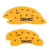 MGP 4 Caliper Covers Engraved Front & Rear 99-03 GMC Sierra 1500 Yellow Finish Black GMC Logo thumbnail 4