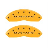 MGP 4 Caliper Covers Engraved Front Mustang - Engraved Rear S197/GT - Yellow Finish Blk Characters thumbnail 1