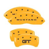 MGP 4 Caliper Covers Engraved Front Mustang - Engraved Rear S197/GT - Yellow Finish Blk Characters thumbnail 3