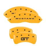 MGP 4 Caliper Covers Engraved Front Mustang - Engraved Rear S197/GT - Yellow Finish Blk Characters thumbnail 4