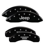 MGP 4 Caliper Covers Engraved F&R 11-18 Jeep Grand Cherokee Black Finish Silver Jeep/Jeep Grill Logo thumbnail 2