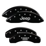 MGP 4 Caliper Covers Engraved F&R 11-18 Jeep Grand Cherokee Black Finish Silver Jeep/Jeep Grill Logo thumbnail 3