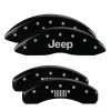 MGP 4 Caliper Covers Engraved F&R 11-18 Jeep Grand Cherokee Black Finish Silver Jeep/Jeep Grill Logo thumbnail 5