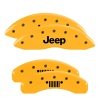 MGP 4 Caliper Covers Engraved F&R 11-18 Jeep Grand Cherokee Yellow Finish Black Jeep/Grill Logo thumbnail 4