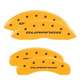MGP 4 Caliper Covers Engraved Front & Rear 11-18 Dodge Durango Yellow Finish Black Durango Logo thumbnail 2