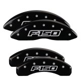 MGP 4 Caliper Covers Engraved F&R F150 / F150 2009 Black Powder Coat Finish Silver Characters thumbnail 1