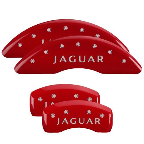 MGP 4 Caliper Covers Front Acura Rear MDX Red Finish Silver Characters thumbnail 1